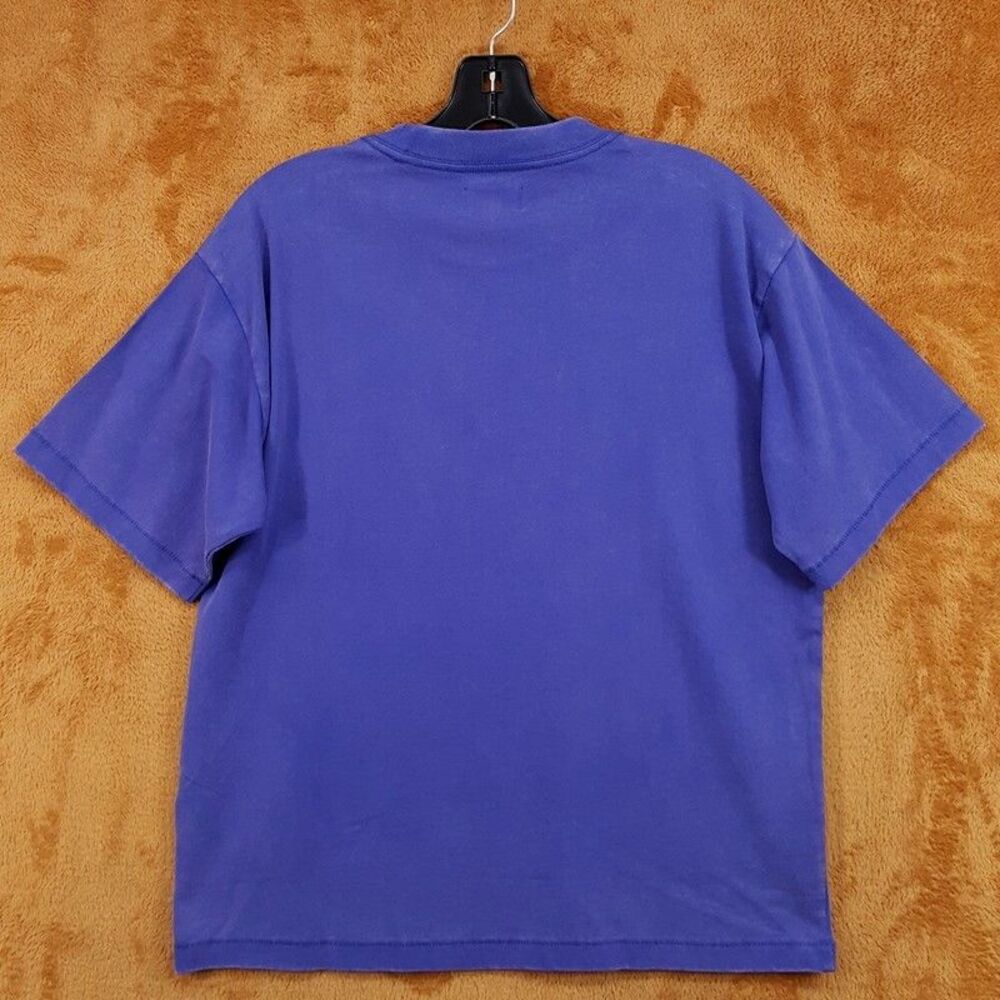 MARKET STUDIO Shirt Mens Small Blue Purple Pullover Crew Sacred Basketball Tee - Picture 4 of 8
